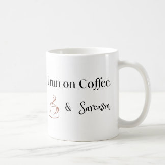 I Run on Coffee and Sarcasm, Fun Coffee Lover Gift Koffiemok