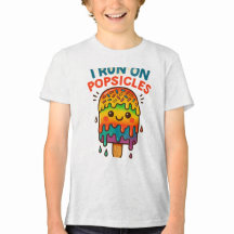 I Run On Popsicles – Kleurrijk Zomer T-Shirt voor