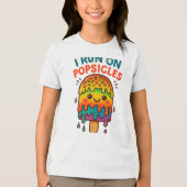 I Run On Popsicles – Kleurrijk Zomer T-Shirt voor  (Voorkant)