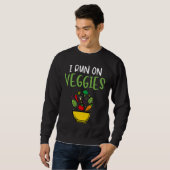 I Run On Veggies Humor Vegan Vegetarian Runner Ve Trui (Voorkant volledig)