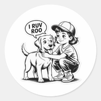 I RUV ROO RONDE STICKER