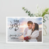 I said yes undertaking QR Code 2 foto Save The Date (Staand voorkant)