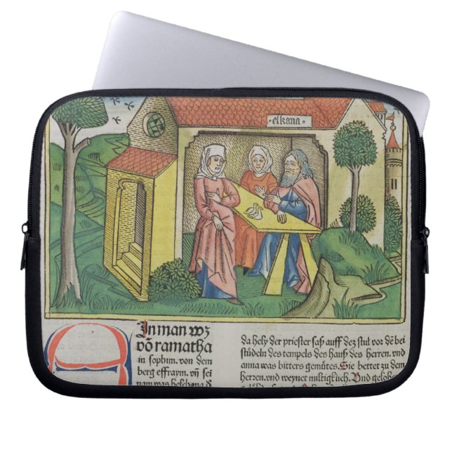 I Samuel 1:8 Elkanah troost Hannah, van de Nu Laptop Sleeve (Voorkant)