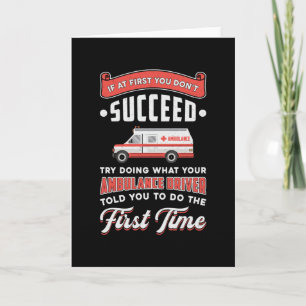 I Save Lives Ambulance Driver Paramedic Emergency Kaart