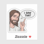  i saw that meme Sticker  Funny Meme Sticker (Feuille)