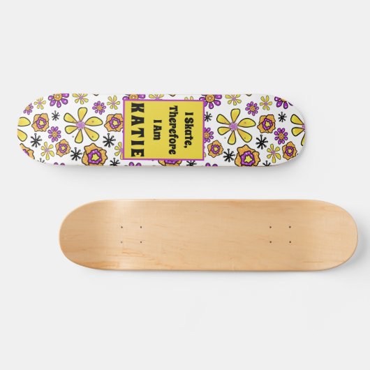 I Schaats Groovy Retro naam Skateboard (Horizontaal)