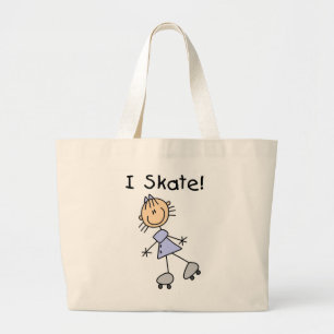 I Schaats - Meisje Rolschaatser Grote Tote Bag