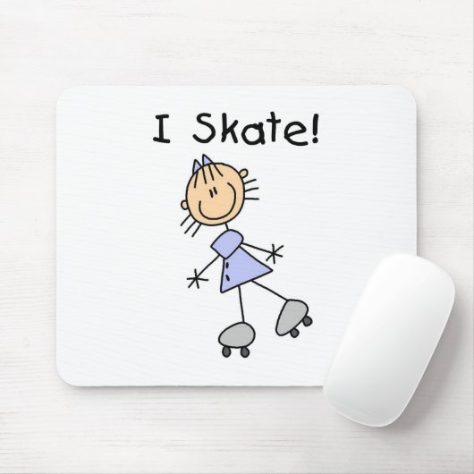 I Schaats - Meisje Rolschaatser Muismat (Met muis)