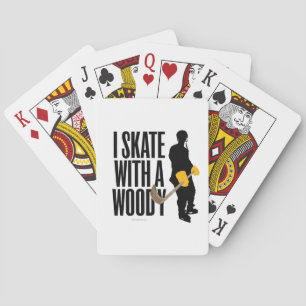 I Schaats met een troebel (Hockey) Pokerkaarten