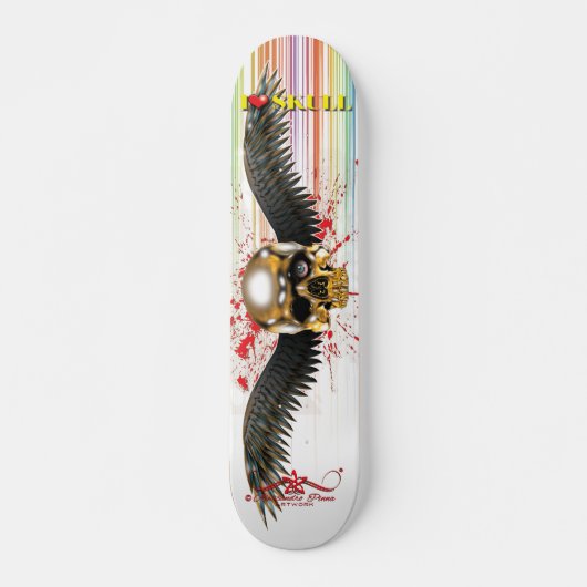 I❤ Schedel 3/10 Skateboard (Voorkant)