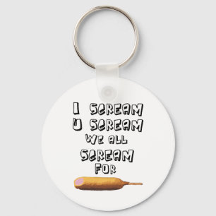 I Scream 4 corndogs Sleutelhanger
