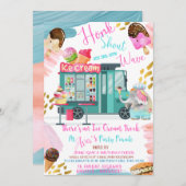 I-Scream Birthday Invitation Card (Devant / Derrière)