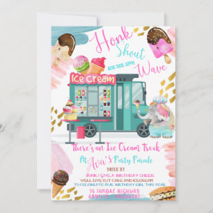 I-Scream Birthday Invitation Card