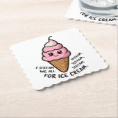 I Scream for Ice Cream Kartonnen Onderzetters (Gebogen)