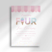 I Scream Four Ice Cream Birthday Kaart