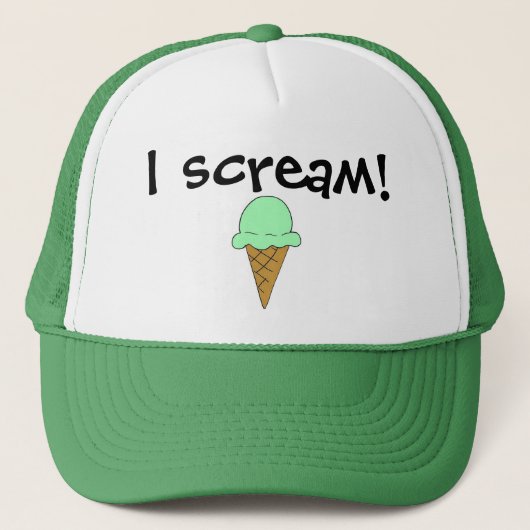 I Scream Ice Cream Trucker Hat Pet (Voorkant)
