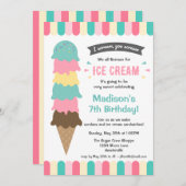 I Scream Party Kaart (Voorkant / Achterkant)