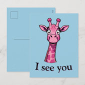 I See You beroemd gemaakt door Giraffe Style Feestdagenkaart (Voorkant / Achterkant)