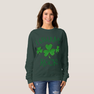 I (Sham) Rock Lucky Irish Green Shamrock Clover Trui