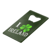 I Shamrock Ierland bij bocnt Kredietkaart Flessenopener (Voorkant Gekanteld)