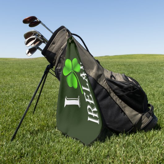I Shamrock Ierland bij gtcnt Golfhanddoek (Groen)
