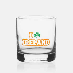 "I [SHAMROCK] IRELAND" Rocks Glass Whisky Glas