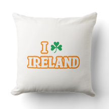 "I [SHAMROCK] IRLANDE" Oreiller