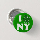 I Shamrock Love NY Button (Voorkant /achterkant)