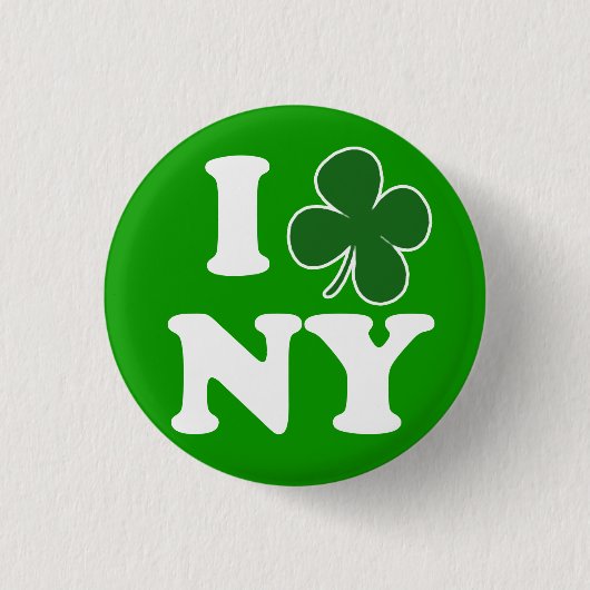 I Shamrock Love NY Button (Voorkant)