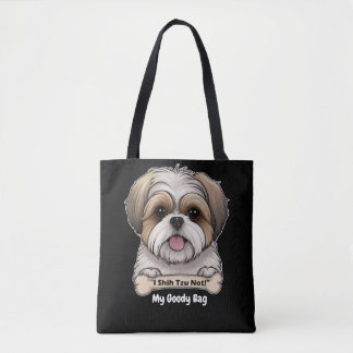 "I Shih Tzu Not"™ 2-zijdig Deluxe Mijn Goody Canva Draagtas