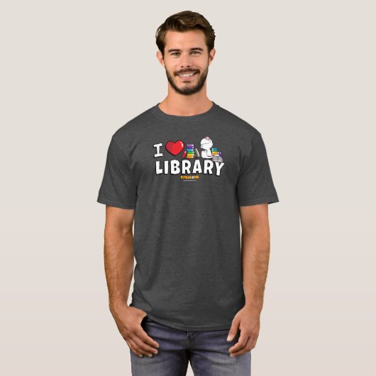 I Shirt van Mannen van de Bibliotheek van het hart (Voorkant volledig)