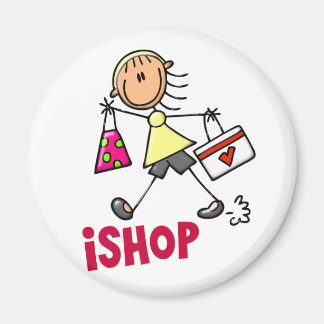 I SHOP Stick Figuur T-shirts & geschenken Magneet