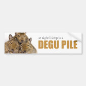 I Slaap in een Degu Pile Bumpersticker (Voorkant)