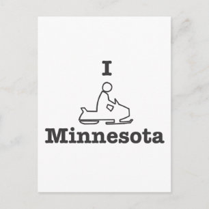 I Snowmobile Minnesota Briefkaart