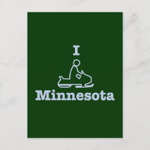 I Snowmobile Minnesota Briefkaart