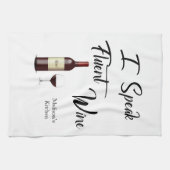 "I Speak Fluent Wine" Bar/ Theedoek (Horizontaal)