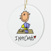 I Speel kaarten Keramisch Ornament (Links)