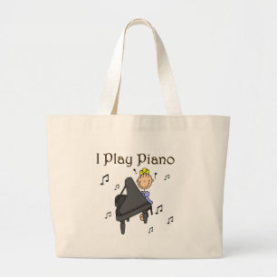 I Speel Piano Bag Grote Tote Bag