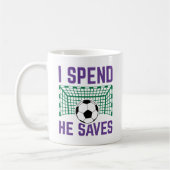 I Spend He Saves Koffiemok (Links)
