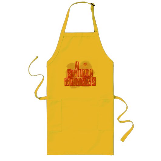 I Spill Things long tablier de chef jaune (Devant)