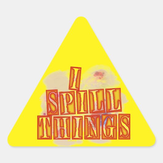 I Spill Things triangle petits autocollants (Devant)