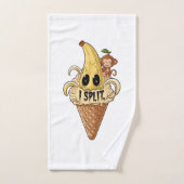 I split, cute banana ice cream (Serviette à main)