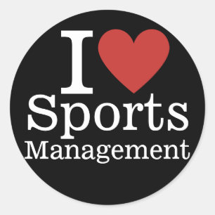 I ❤️ Sportmanagement voor studenten / Faculteit CU Ronde Sticker