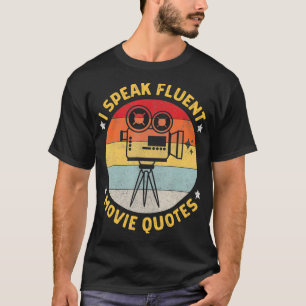  I spreekt Fluent Movie Quottes Movie Lover Bi T-shirt