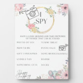 I Spy Baby shower Game Plaque Fotoplaat (voorkant)