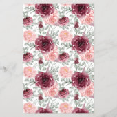 I Spy Marsala Flowers Wedding Reception Game Kaart (Achterkant)