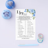 I Spy Wedding Reception Blue Flowers Game Kaart (Enkel)