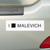 I [SQUARE] MALEVICH BUMPERSTICKER (Op auto)