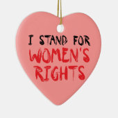 I stand for women's rights Christmas ornament (Rechts)