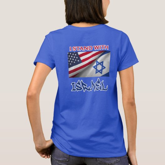 I Stand with Israel - T-shirt voor dames (Achterkant)